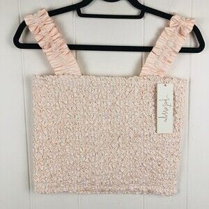 Petersyn Womens Tami Smocked Tank Top Small